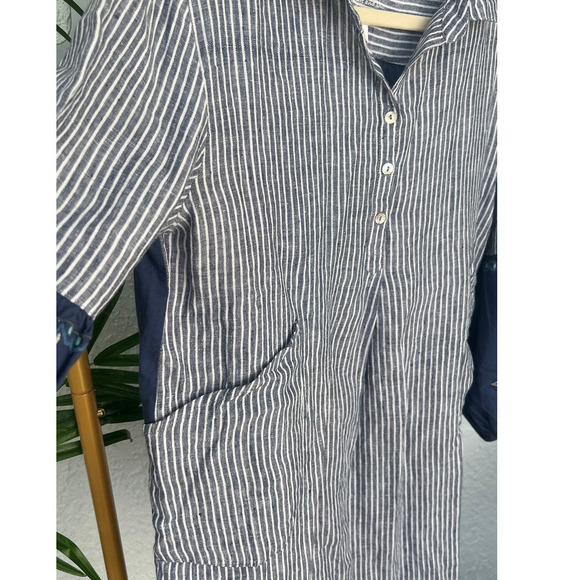 NWT Anthropology Kyla Seo Linen Cotton Embroidered Shirt Sz Small - Picture 5 of 11